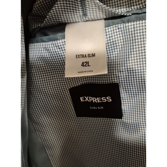 EXPRESS Men's Extra Slim Green Suit Jacket 42L Extra Slim/Pants 33/32 Extra Slim - Picture 6 of 15